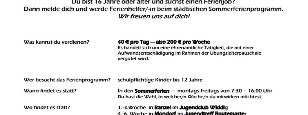 FerienhelferIn